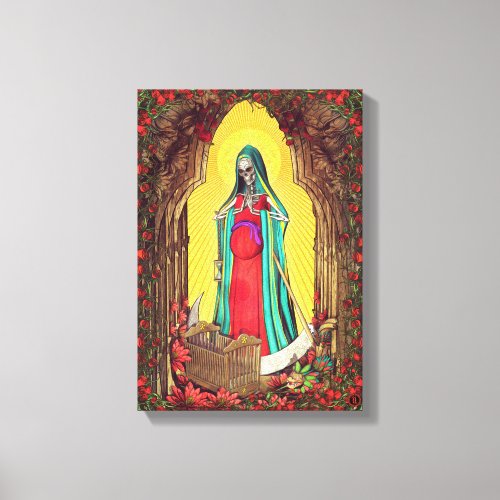 Santa Muerte Tarot _ Holy Death Canvas Print