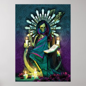 Santa Muerte Tarot - The High Priestess Poster by STB01store at Zazzle