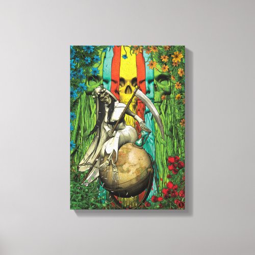 Santa Muerte Tarot _ The World Canvas Print