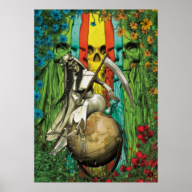 Santa Muerte Tarot - The World Poster (Front)