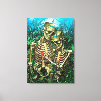 Santa Muerte Tarot - Two of Cups Canvas Print