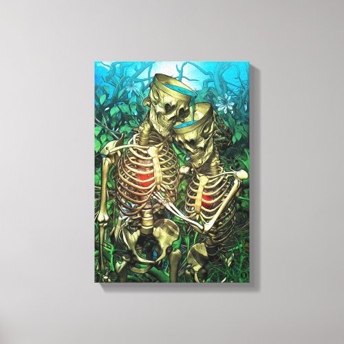 Santa Muerte Tarot _ Two of Cups Canvas Print