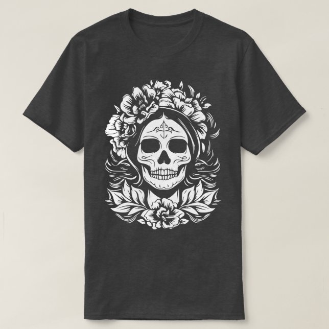 santa muerte tattoo design T-Shirt (Design Front)