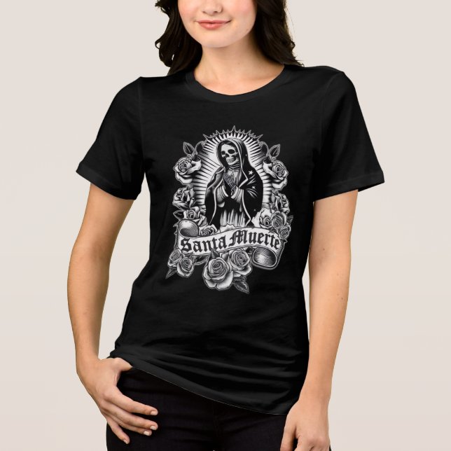 Santa Muerte Tri-Blend Shirt (Front)