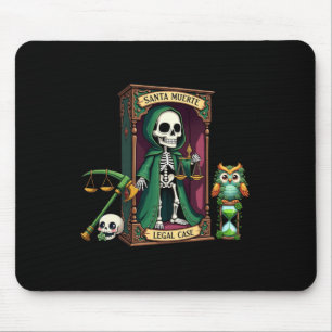 Santa Muerte With Green Cloak Help With Legal Mouse Pad