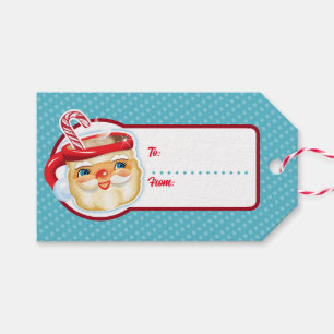 Santa Mug Christmas Gift Tags - To + From