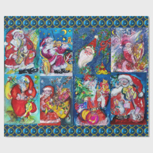 SANTA ,MUSICAL CHRISTMAS NIGHT PARTY WRAPPING PAPER