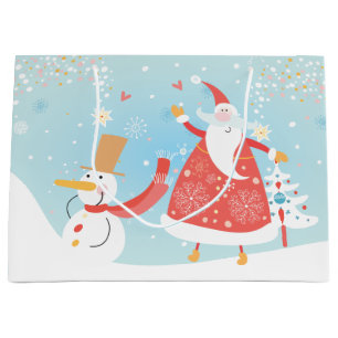Santa n' Snowman Gift Bag