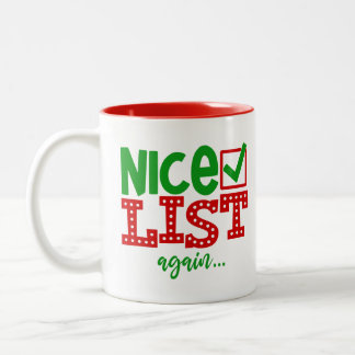 Santa Naughty But Nice Mug | Two Tone Christmas