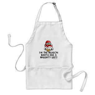 Santa Naughty List Adult Apron
