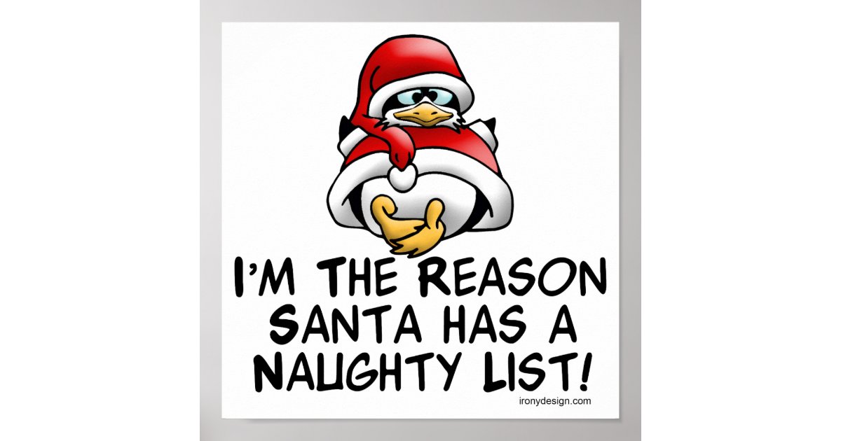 Santa Naughty List Poster Zazzle santa-naughty-list-poster-zazzle