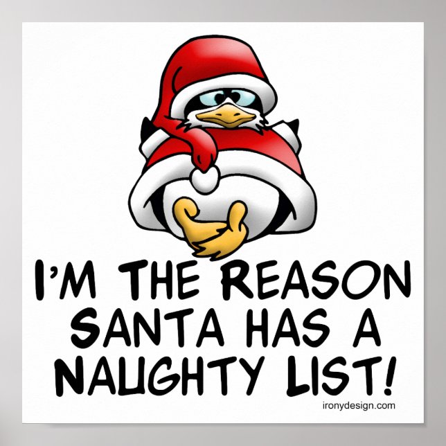 Santa Naughty List Poster (Front)