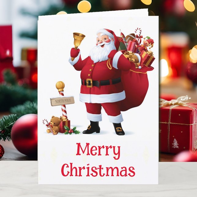 Santa Naughty Nice List Christmas Personalize Name Holiday Card (Creator Uploaded)