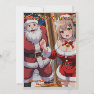 Santa & Neko Helper (Downloadable) Holiday Card