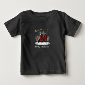 Santa Newfoundland Couple Merry Christmas Dog Gift Baby T-Shirt