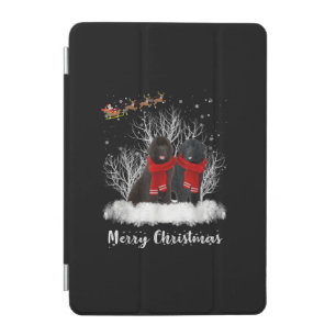 Santa Newfoundland Couple Merry Christmas Dog Gift iPad Mini Cover