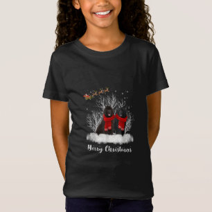 Santa Newfoundland Couple Merry Christmas Dog Gift T-Shirt