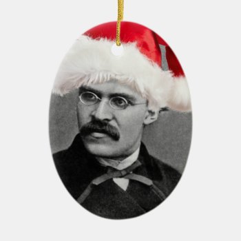 Santa Nietzsche Christmas Ornament by LiteraryLasts at Zazzle