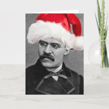 Santa Nietzsche Funny Atheist Christmas Card by LiteraryLasts at Zazzle