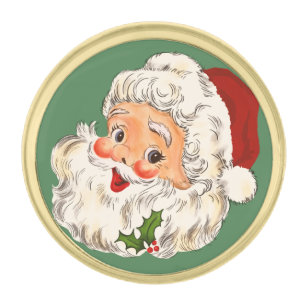 Santa No. 1 Gold Finish Lapel Pin