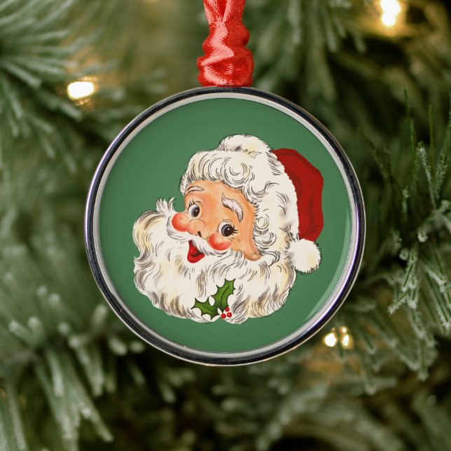 Santa No. 1 Metal Ornament (Tree)
