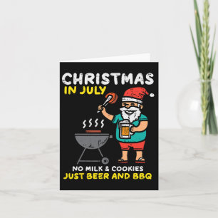 Santa No Milk Cookies Just Bbq Funny Christmas In  Card