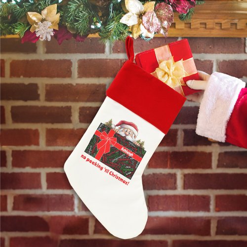 Santa No Peeking Til Christmas Stocking