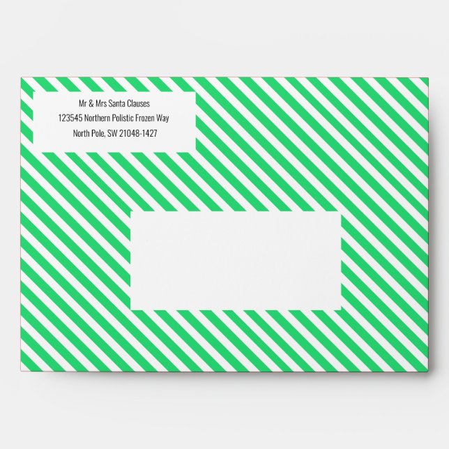Santa North Pole Christmas Envelope (Front)