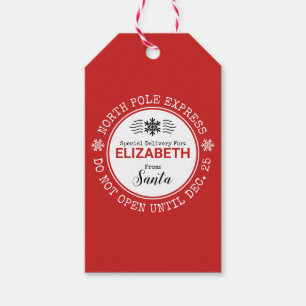 Santa North Pole Christmas Special Delivery Gift Tags