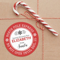 Santa North Pole Christmas Sticker
