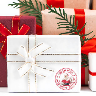 Santa North Pole Delivery Classic Round Sticker