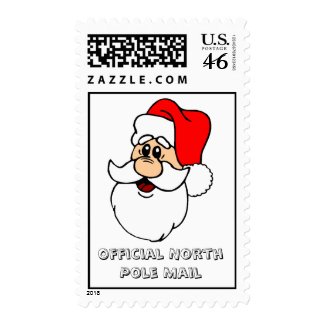 Santa North Pole Mail Stamp stamp