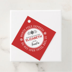 Santa North Pole Special Delivery Christmas Favor Tags