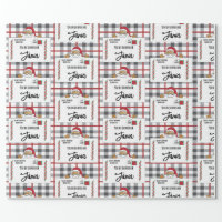 Santa North Pole Special Delivery Personalized Kid Wrapping Paper