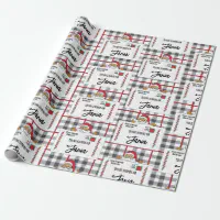 Santa express mail North Pole delivery Wrapping Paper