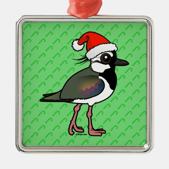 Santa Northern Lapwing Metal Ornament (Front)