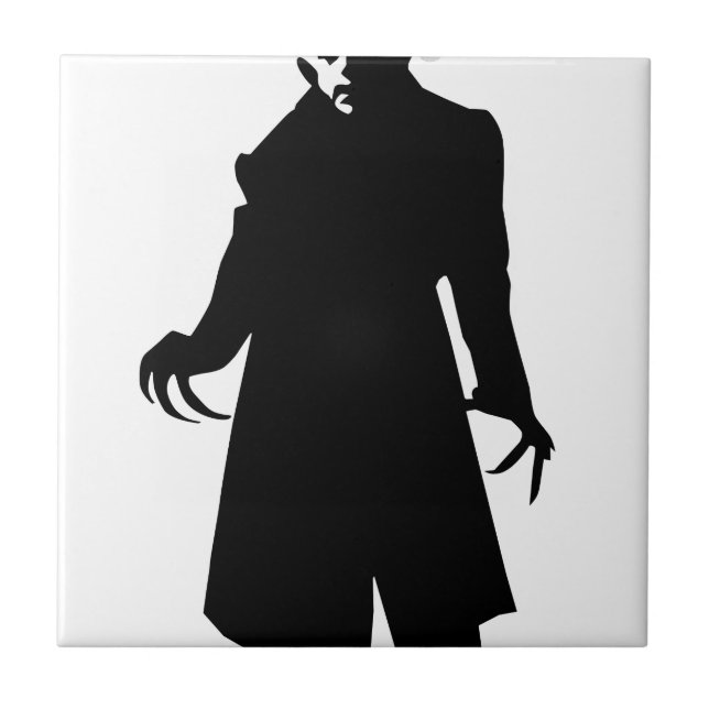 santa nosferatu ceramic tile (Front)