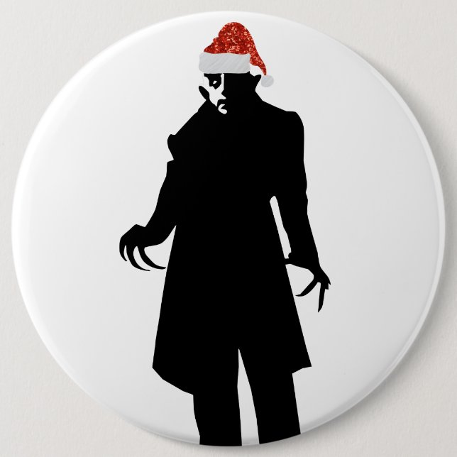 santa nosferatu pinback button (Front)