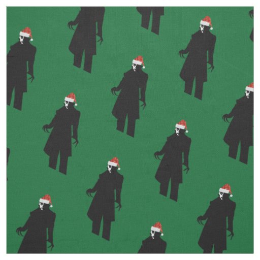 santa nosferatu xmas christmas fabric