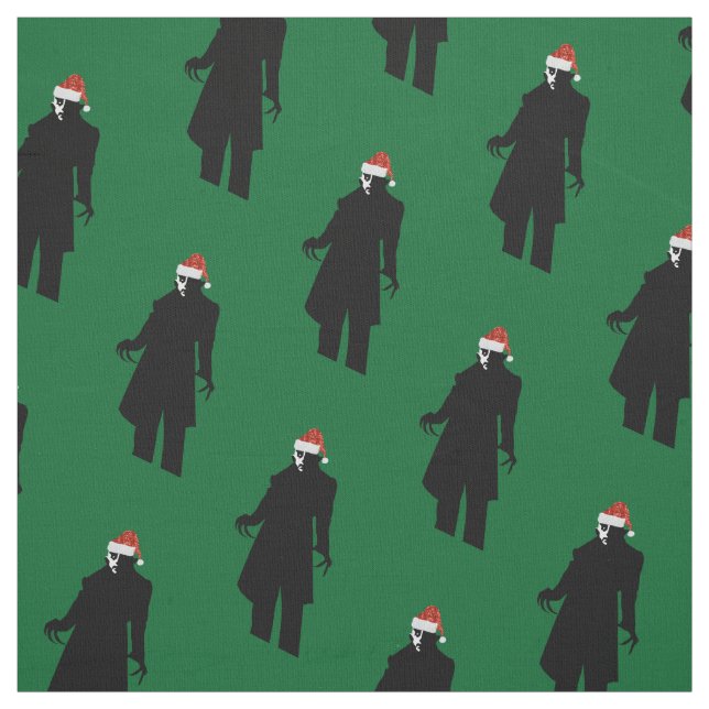 santa nosferatu xmas christmas fabric (Swatch)
