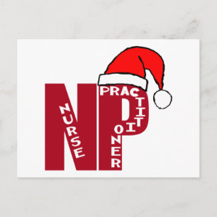 SANTA NP Big Red - NURSE PRACTITIONER Holiday Postcard