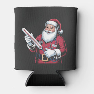 Santa Nurse Xmas Nursing Healthcare Worker Can Cooler