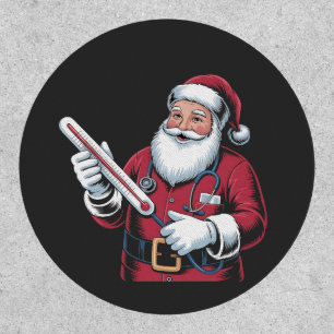 Santa Nurse Xmas Nursing Healthcare Worker   Patch