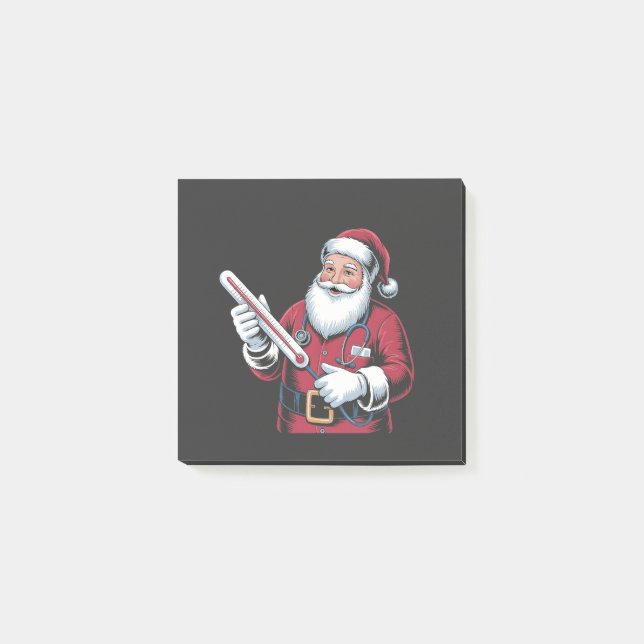 Santa Nurse Xmas Nursing Healthcare Worker   Post-it Notes (Front)
