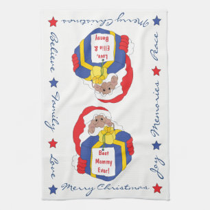 Santa of Color Says Kitchen Towel