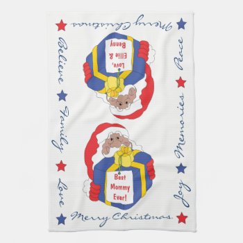 Santa Of Color Says Kitchen Towel by ChristmasHappy at Zazzle