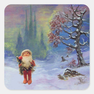 SANTA OF THE GNOMES SQUARE STICKER
