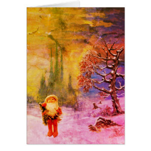 SANTA OF THE GNOMES Winter Christmas Greeting Cards