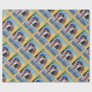 SANTA OF THE SAILORS,MOON,CHRISTMAS SOCKS AND TOYS WRAPPING PAPER