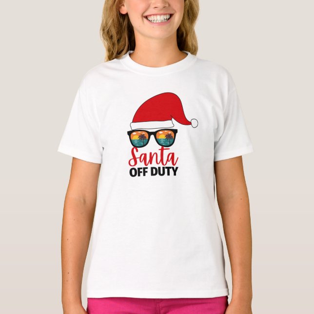 Santa Off Duty Christmas In July T-Shirt (Front)